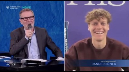 Sinner a "Che tempo che fa" dopo la vittoria alle ATP Finals