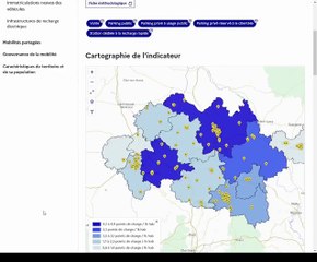 Tableau de bord des mobilités durables - Tutoriel n°5.b : Fonctionnalités des cartes dans les pages graphiques avancés