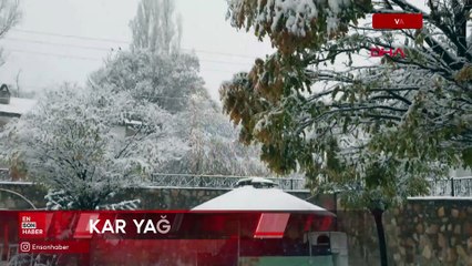 Van'ın Başkale ilçesi karla beyaza büründü