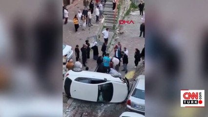 Kağıthane'de feci kaza! Kontrolden çıkan araç ortalığı savaş alanına çevirdi