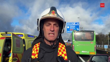 Declaraciones de los bomberos sobre el accidente múltiple en Villalba