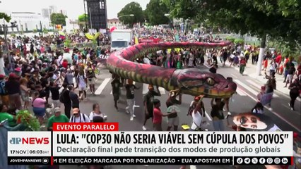Lula diz que COP30 não seria viável sem Cúpula dos Povos