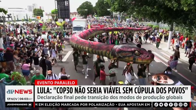 Lula diz que COP30 não seria viável sem Cúpula dos Povos