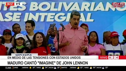 Maduro canta como John Lennon