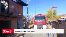 Burdur'da çıkan yangında 2 katlı ev kullanılamaz hale geldi