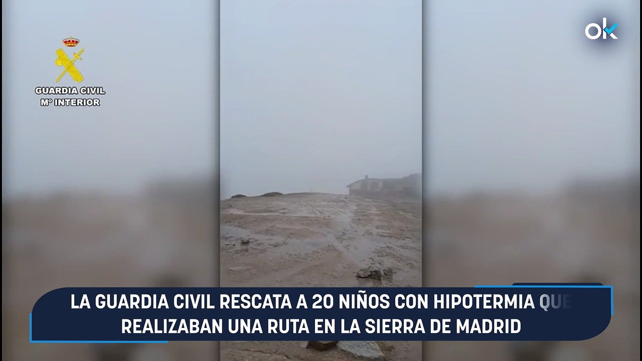 La Guardia Civil rescata a 20 niños con hipotermia que realizaban una ruta en la sierra de Madrid