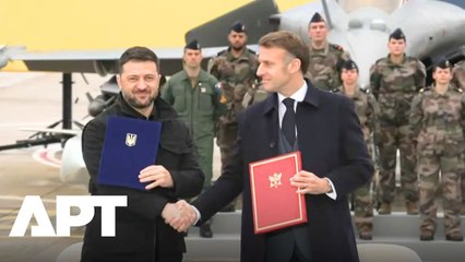 WATCH: Zelensky Signs Historic Defense Pact With Macron as He Arrives in France | APT
