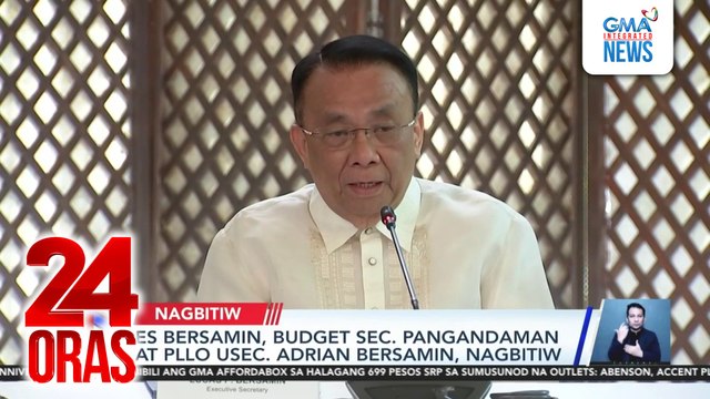 ES Bersamin, Budget Sec. Pangandaman at PLLO Usec. Adrian Bersamin, nagbitiw | 24 Oras