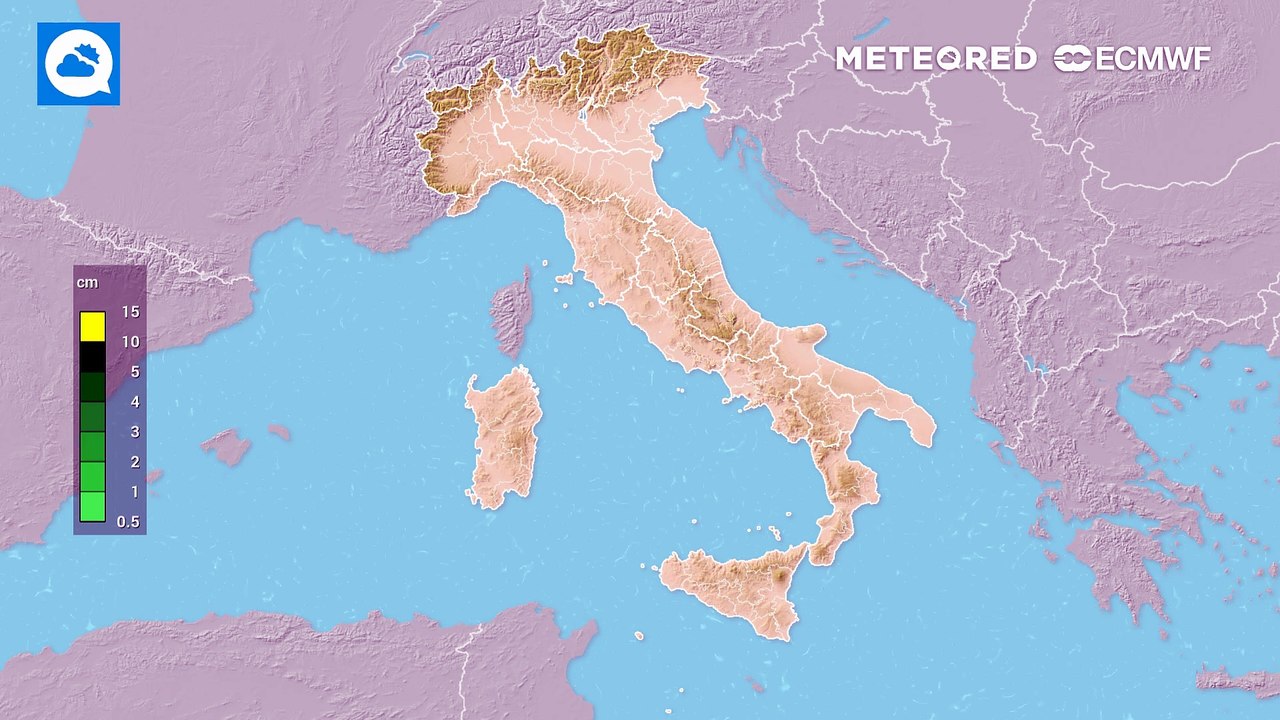 Nevicate sull'area alpina.