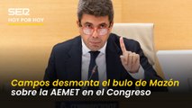 Miguel Ángel Campos desmonta el bulo de Mazón en el Congreso sobre la AEMET