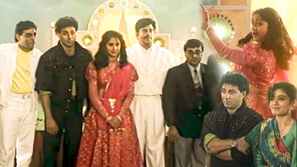 Sunny Deol, Meenakshi Seshadri, Shatrughan Sinha & Raveena Tandon At The Mahurat Of Yeh Dil Hai Tumhara Song