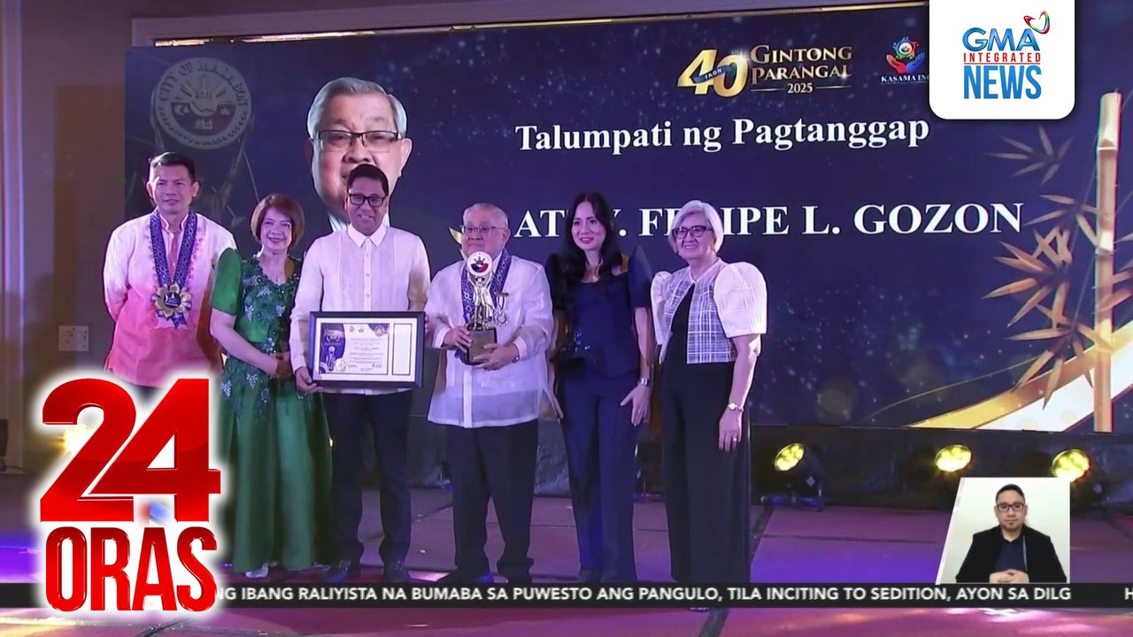 GMA Network Chairman Atty. Felipe L. Gozon, ginawaran ng “Malabon Medal Badge Lifetime Award” bilang Most Outstanding Citizen | 24 Oras