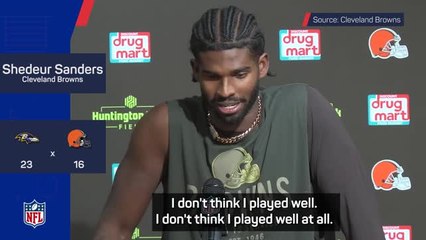 Sanders 'didn't play well at all' in NFL debut defeat