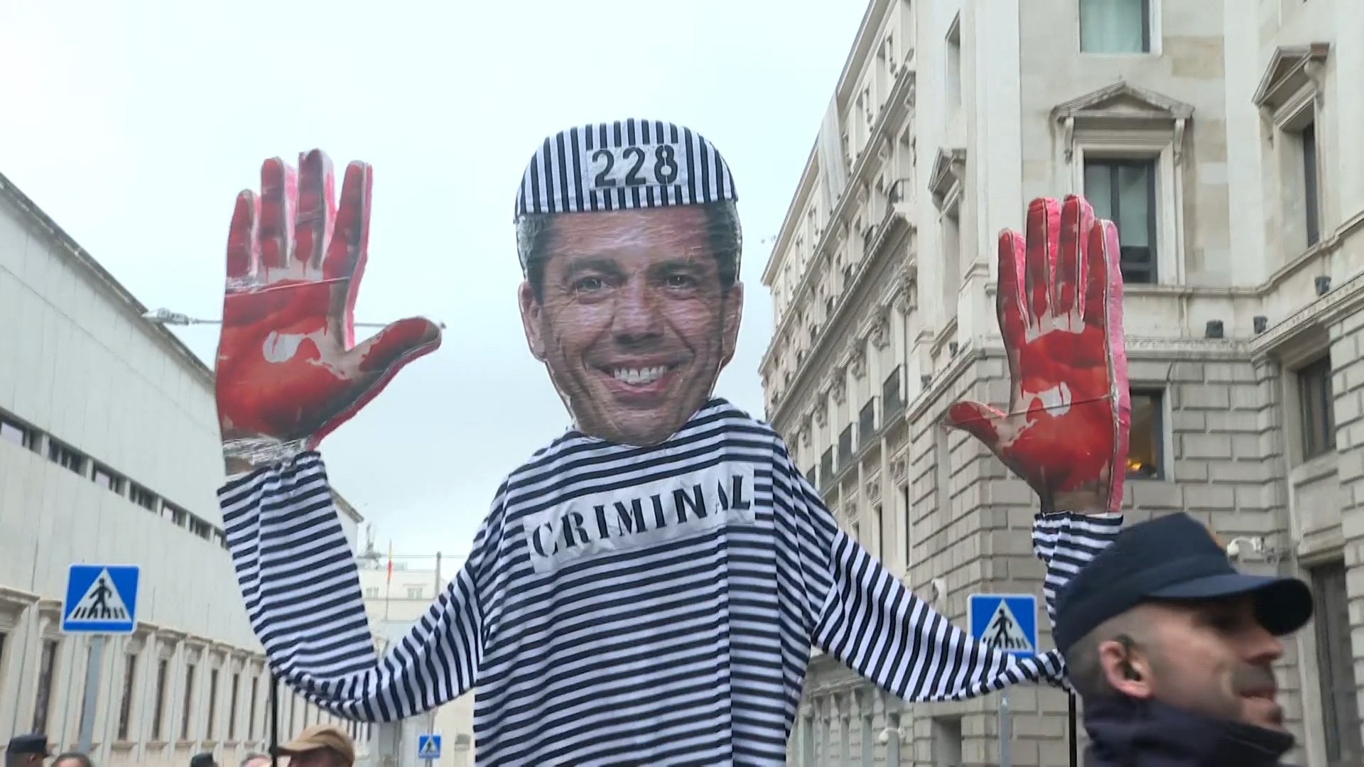 Decenas de víctimas de la dana se manifiestan ante el Congreso durante la comparecencia de Mazón