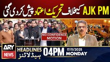 No-confidence motion against PM Haq tabled in AJK | ARY News 4 PM Headlines | 17th Nov 2025