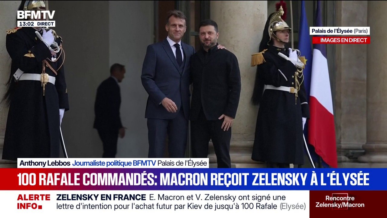 Guerre en Ukraine: les présidents français et ukrainien sont arrivés à l'Élysée avant de donner une conférence de presse