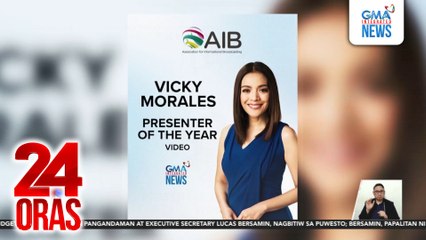 Vicky Morales, kinilalang "Presenter of the Year" ng Assocation for International Broadcasting Awards | 24 Oras