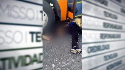 DOL - VIDEO ACIDENTE MOTOCICLISTA ONIBUS