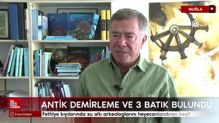 Fethiye kıyılarında antik demirleme yeri ve 3 gemi batığı bulundu