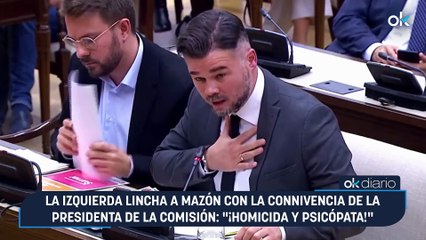 La izquierda lincha a Mazón con la connivencia de la presidenta de la comisión: "¡Homicida y psicópata!"