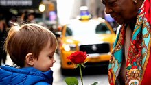 Little Boy Stops Traffic After Giving Flower to an Old Lady — Heart-Touching Moment Caught on Camera!