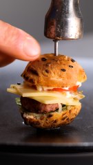Bite-sized bliss: Crafting irresistible tiny burger from scratch 🍔🤤