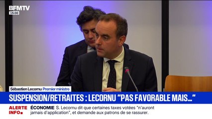 Sébastien Lecornu: "A titre personnel, je ne suis pas favorable à la suspension de la réforme des retraites, j'ai dû la proposer pour débloquer la situation"