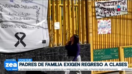 Padres de familia exigen regreso a clases para CCH Sur