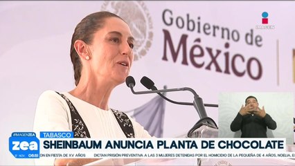 Claudia Sheinbaum anuncia planta procesadora de chocolate en Tabasco