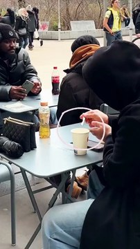 Is he putting something in his glass? 😳