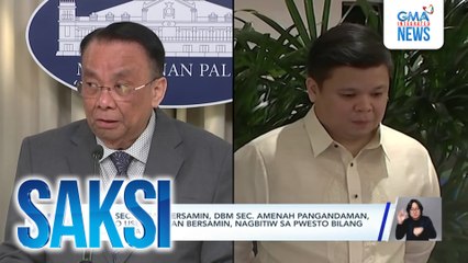 Exec. Sec. Lucas Bersamin, DBM Sec. Amenah Pangandaman, at PLLO Usec. Adrian Bersamin, nagbitiw sa pwesto bilang delicadeza | Saksi