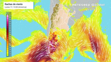 Alerta extrema por vientos intensos en la Patagonia argentina este lunes 17 y martes 18 de noviembre