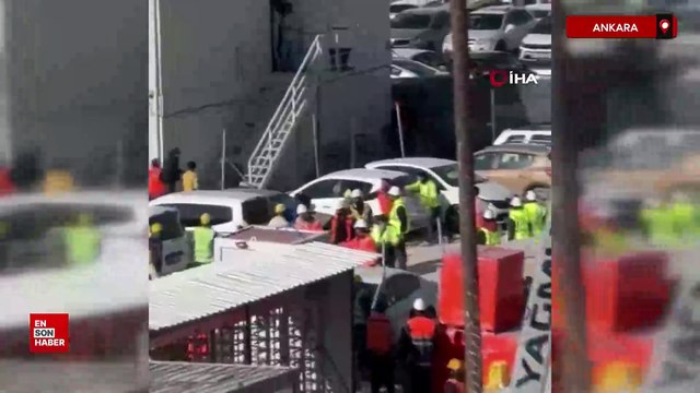 Ankara'da inşaat işçileri arasında taşlı sopalı kavga