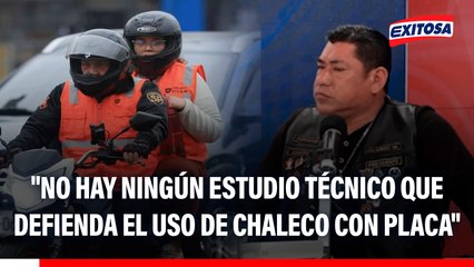 Asociación de Motociclistas del Perú: "No hay ningún estudio técnico que defienda el uso de chaleco con placa"