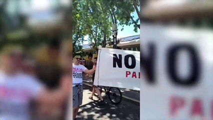 Protesta contra la demolición de la Palestra Nacional de Andinismo