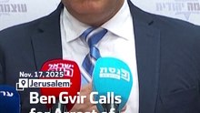 Ben Gvir Calls for Arrest of Mahmoud Abbas