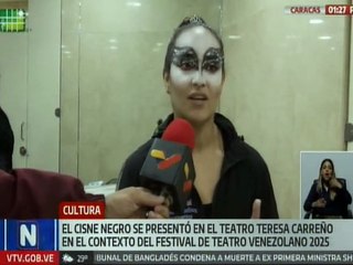 Obra "El Cisne Negro" se presentó en el Teatro Teresa Carreño de Caracas en una danza vertical