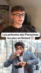 Les prénoms des Personnesles plus en Retard ⏰ #quiz #quizz #retard #prenom