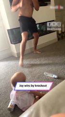 Dad Throws Shadow Punches—Toddler’s Laughter Steals the Show!-- Heartsome 💖