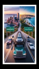 Massachusetts to California Car Shipping