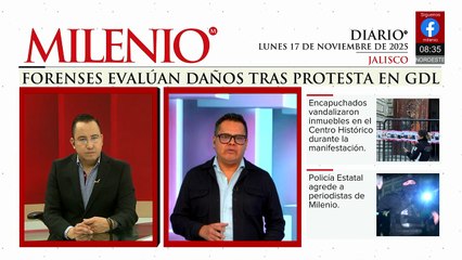 Forenses evalúan daños tras protestas de la Generación Z en Guadalajara
