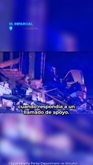 Sacan a oficial de las llamas; ciudadanos héroes lo salvan