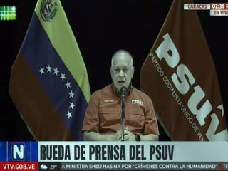 Sec. Gral. del PSUV Cabello: No queremos la paz de los sepulcros, queremos una paz con justicia