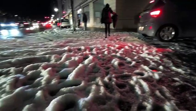 Violenta grandinata s'abbatte su Trento, pesanti i disagi nel tardo pomeriggio di oggi