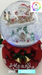 Müzikli Işıklı Hareketli Kar Küreleri Yılbaşı Özel ! Kardan Adam ve Noel Baba