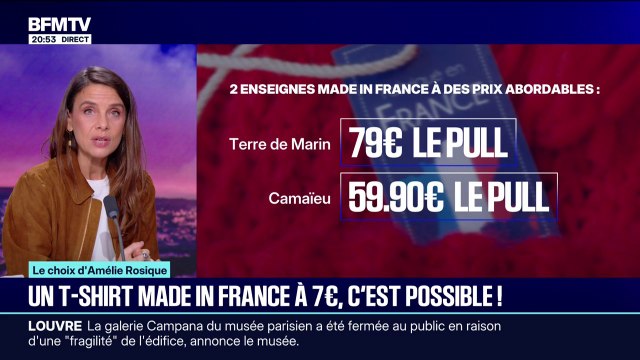 LE CHOIX D'AMÉLIE ROSIQUE - Un t-shirt made in France à 7 euros, c'est possible !