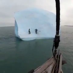 ¡Aventura al límite! Iceberg gigante casi cobra la vida de exploradores en el Ártico (VIDEO)