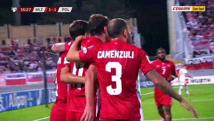 Cardona égalise contre la Pologne - Foot - Qualif. Coupe du monde