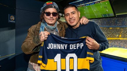 Johnny Depp se hizo sentir en la Bombonera para ver el Boca vs. Tigre
