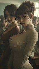 Wonderful young ladies meet(De merveilleuses jeunes filles se rencontrent)👩‍❤️‍💋‍👩❤️😍💖